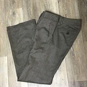 Banana Republic Brown tweed low rise straight leg trousers pants Ryan fit size 8